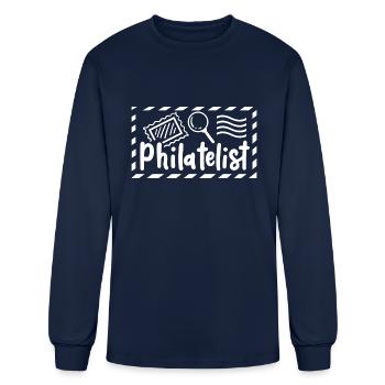Philatelist Stamp Collector Stamp Collecting - Men's Long Sleeve T-Shirt - navy - Front
