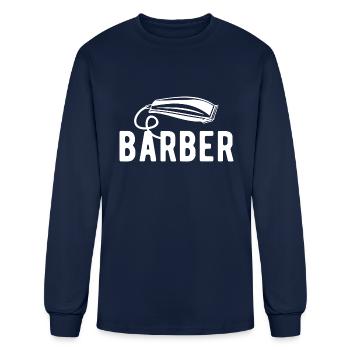 Barbershop Tool Barber - Men's Long Sleeve T-Shirt - navy - Front