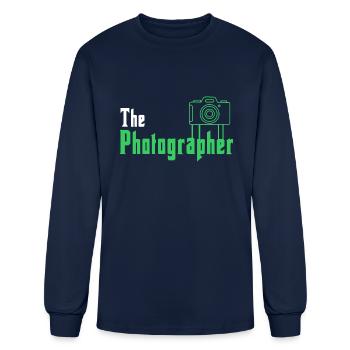 The Photographer - Men's Long Sleeve T-Shirt - navy - Front