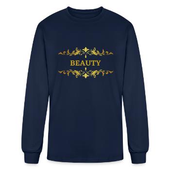 beauty - Men's Long Sleeve T-Shirt - navy - Front