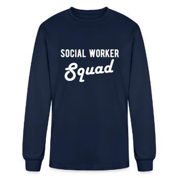 Social Worker Gradution Social Worker - Men's Long Sleeve T-Shirt - navy - Front