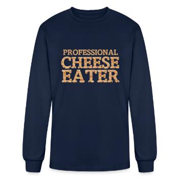 Professional Cheese Eater - Men's Long Sleeve T-Shirt - navy - Front