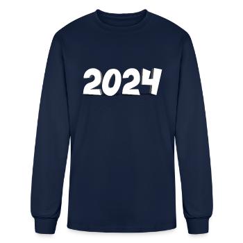 2024 is come - Men's Long Sleeve T-Shirt - navy - Front