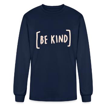 Be kind - Men's Long Sleeve T-Shirt - navy - Front