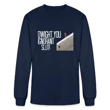 the office - Men's Long Sleeve T-Shirt - navy - Front