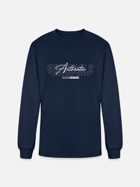 Basic T shirt - Men's Long Sleeve T-Shirt - navy