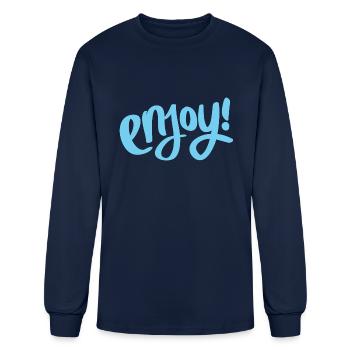 Emoj - Men's Long Sleeve T-Shirt - navy - Front