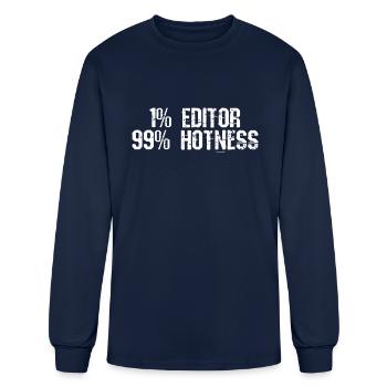 Funny Editor Photo Video Movie Editor Filmmaker - Men's Long Sleeve T-Shirt - navy - Front