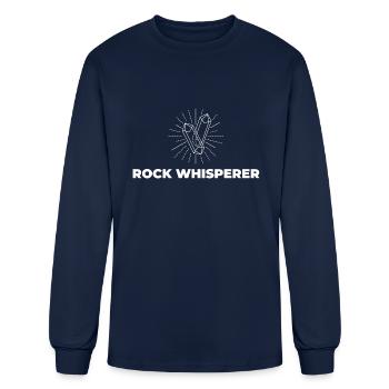 Rock Whisperer - Men's Long Sleeve T-Shirt - navy - Front