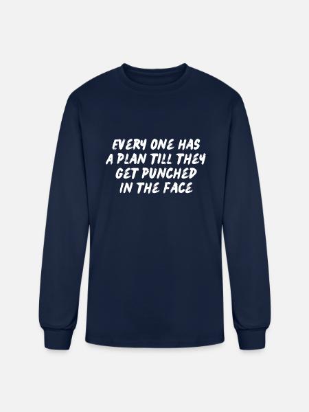 Every one has a plan - Men's Long Sleeve T-Shirt - navy