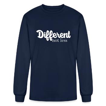 Different Not Less - Men's Long Sleeve T-Shirt - navy - Front