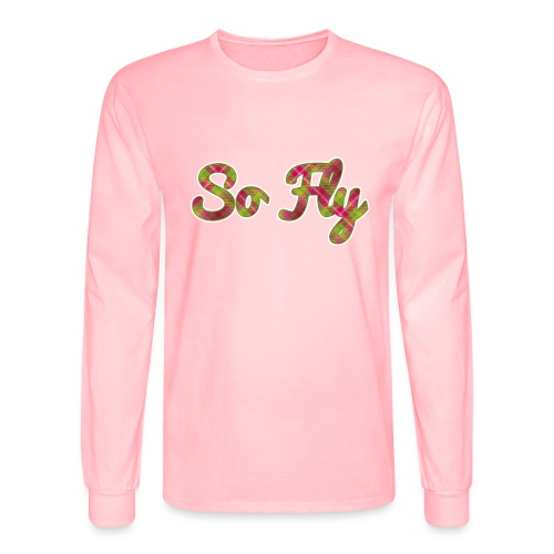 So Fly Pink and Green Plaid - Men's Long Sleeve T-Shirt