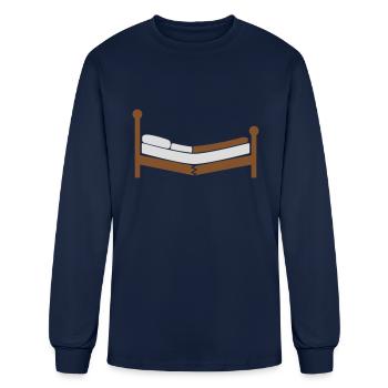 Logo clipart de lit cassé - T-shirt à manches longues Homme - marine - Devant