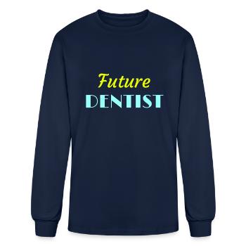 Future DENTIST DM - Men's Long Sleeve T-Shirt - navy - Front