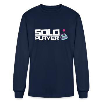 Solo Player - Men's Long Sleeve T-Shirt - navy - Front