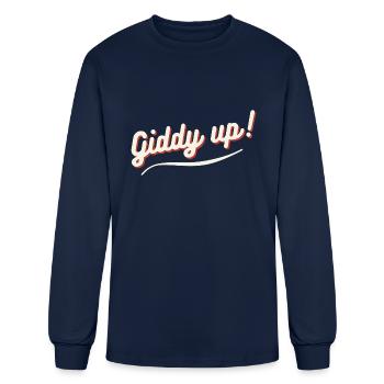 Giddy up - Men's Long Sleeve T-Shirt - navy - Front