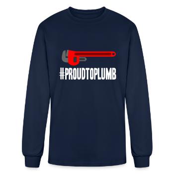 Proud To Plum - Men's Long Sleeve T-Shirt - navy - Front
