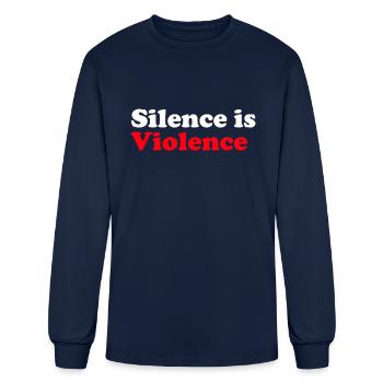 Silence Is Violence - Men's Long Sleeve T-Shirt - navy - Front