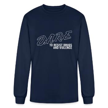DARE Classic - Men's Long Sleeve T-Shirt - navy - Front