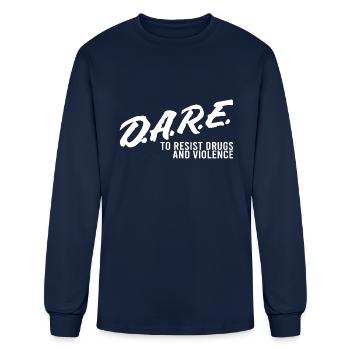 DARE Classic - Men's Long Sleeve T-Shirt - navy - Front