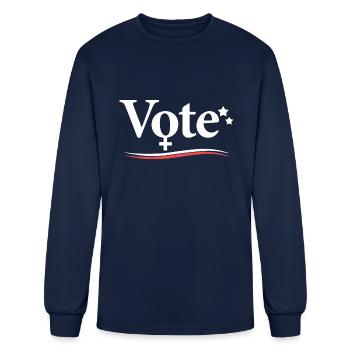 Vote - Men's Long Sleeve T-Shirt - navy - Front