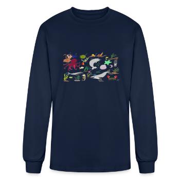 I must go down to the seas - Men's Long Sleeve T-Shirt - navy - Front