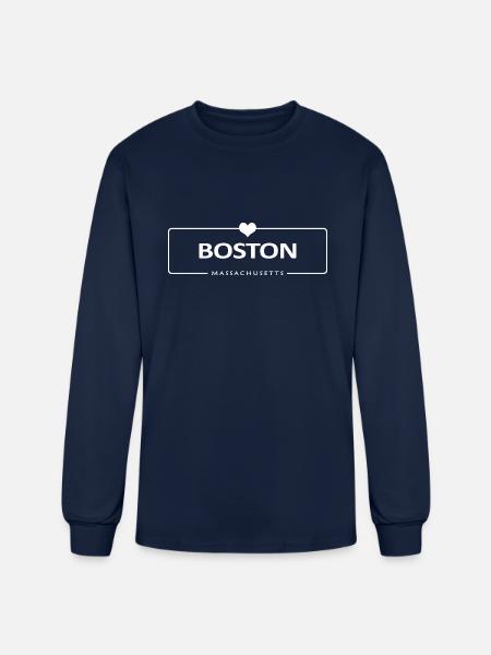 Boston Massachusetts In USA - Men's Long Sleeve T-Shirt - navy