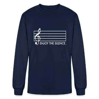 Enjoy the Silence - Men's Long Sleeve T-Shirt - navy - Front