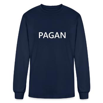PAGAN but in White - Men's Long Sleeve T-Shirt - navy - Front
