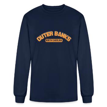 Outer Banks North Carolina T Shirt - Men's Long Sleeve T-Shirt - navy - Front