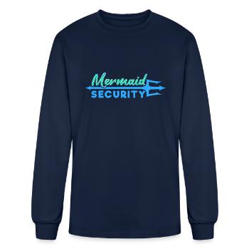 Mermaid Security Merch - Men's Long Sleeve T-Shirt - navy - Front