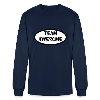 team awesome - Men's Long Sleeve T-Shirt - navy - Front