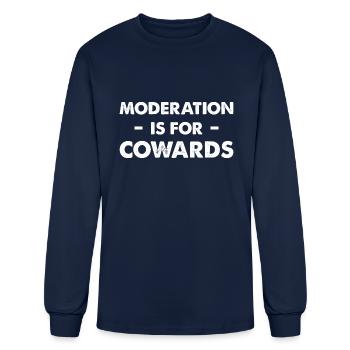 Moderation is for Cowards hippie - Men's Long Sleeve T-Shirt - navy - Front