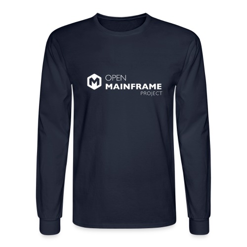 Open Mainframe Project - White Logo - Men's Long Sleeve T-Shirt