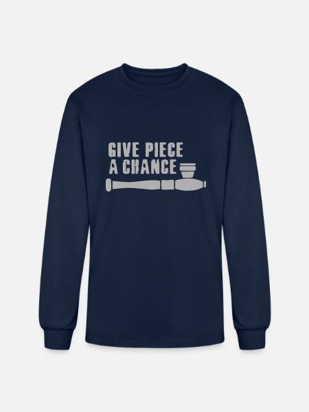 Give piece a chance - Men's Long Sleeve T-Shirt - navy