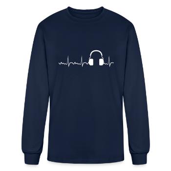 Electronic Music Producer Beatmakerynthesizer - Men's Long Sleeve T-Shirt - navy - Front