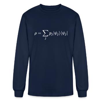 Density Matrix Quantum Information And Physics - Men's Long Sleeve T-Shirt - navy - Front