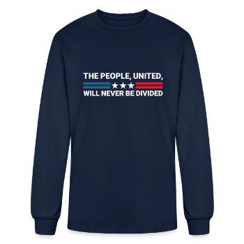 The People, United, Will Never Be Divided - Unity - Men's Long Sleeve T-Shirt - navy - Front