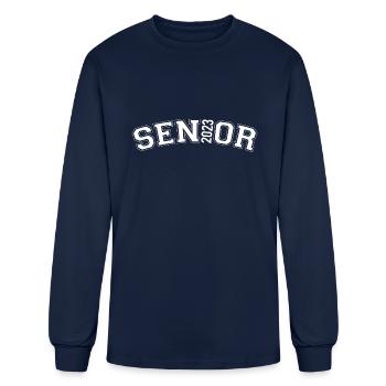 Graduate Senior Class Of 2023 College Senior High - Men's Long Sleeve T-Shirt - navy - Front