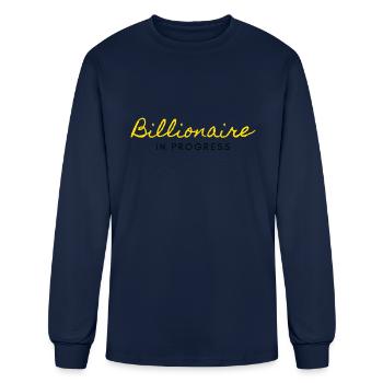 Billionaire In Progress Black - Men's Long Sleeve T-Shirt - navy - Front
