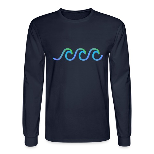 3d bule sea waves - Men's Long Sleeve T-Shirt