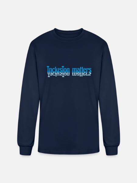 inclusion matters logo quote - Men's Long Sleeve T-Shirt - navy