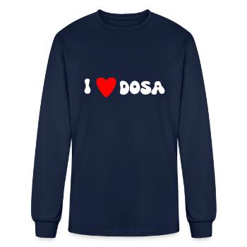 I love dosa - Men's Long Sleeve T-Shirt - navy - Front