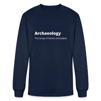 Funny Archaeology Saying - Men's Long Sleeve T-Shirt - navy - Front