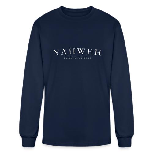 Yahweh Established 0000 in white - Men's Long Sleeve T-Shirt