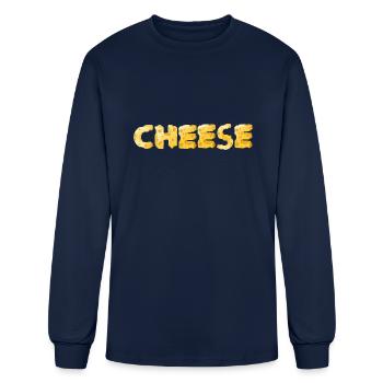 cheese - Men's Long Sleeve T-Shirt - navy - Front