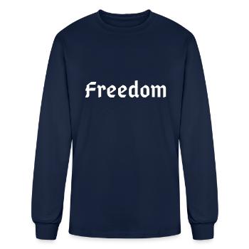 Freedom - Men's Long Sleeve T-Shirt - navy - Front