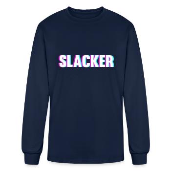 Slacker Blurry Unfocused Style - Men's Long Sleeve T-Shirt - navy - Front