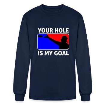 Cornhole Your Hole is my goal - Men's Long Sleeve T-Shirt - navy - Front