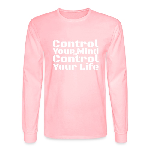Control Your Mind To Control Your Life - White - Men's Long Sleeve T-Shirt